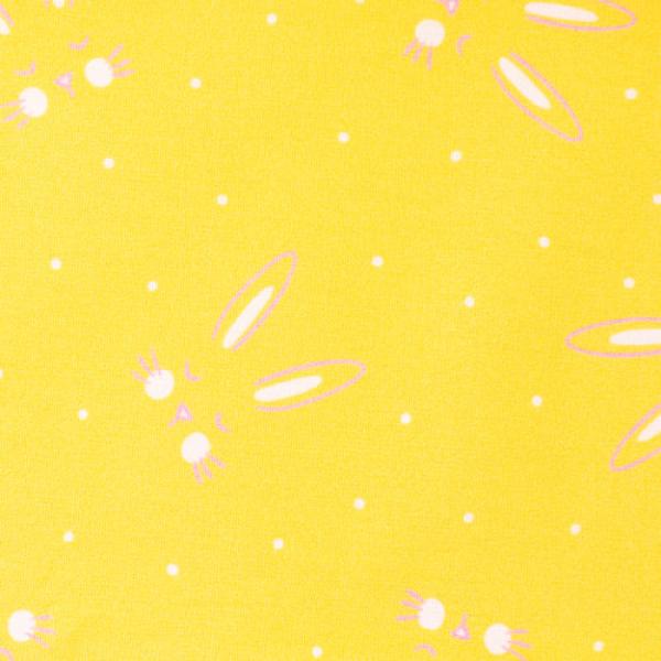 Baumwoll Druck Hasengesichter auf Gelb von Happy Easter by Swafing 
